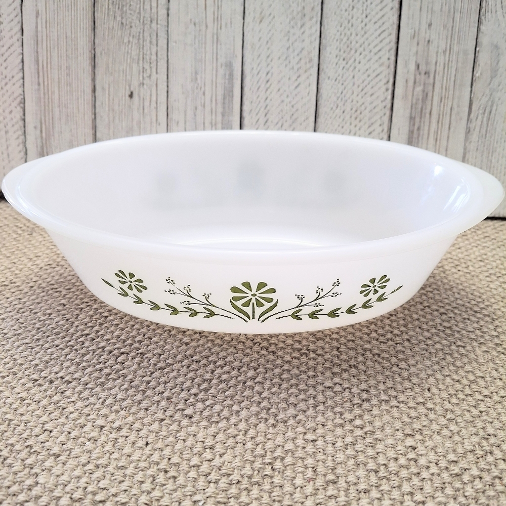 Anchor Hocking Fire-King Meadow Green ovenware baking dish
